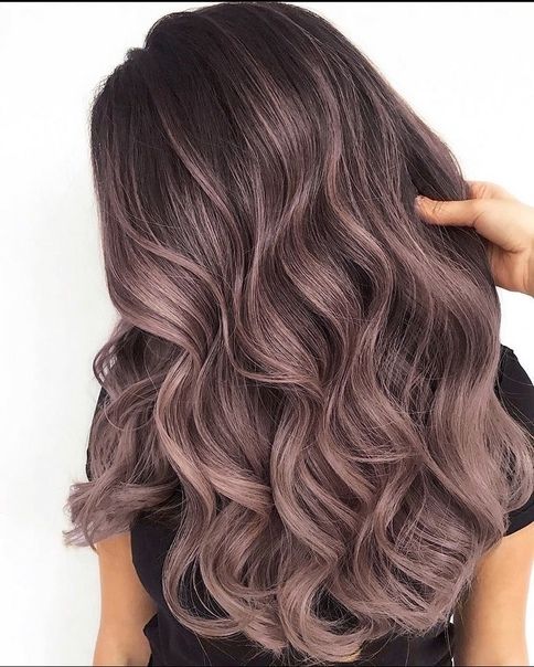 Metallic Mauve Hair Color, Chocolate Rose Gold Hair Brunette, Mushroom Mulberry Hair Color, Champagne Mauve Hair, Urban Mauve Hair Color, Brown Hair With Pink Undertones, Ash Mauve Hair, Mauve Brown Hair, Chocolate Rose Gold Hair