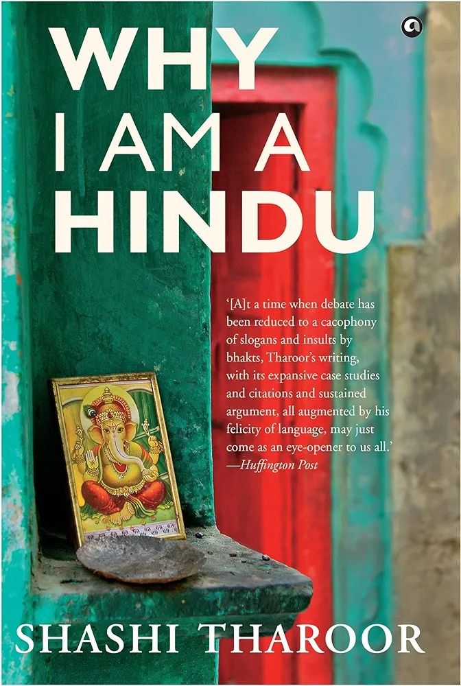 the book cover for why i am a hindu by shashi thaoor is shown