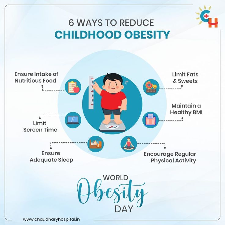 a child on a scale with the words, 6 ways to reduce childhood obeity