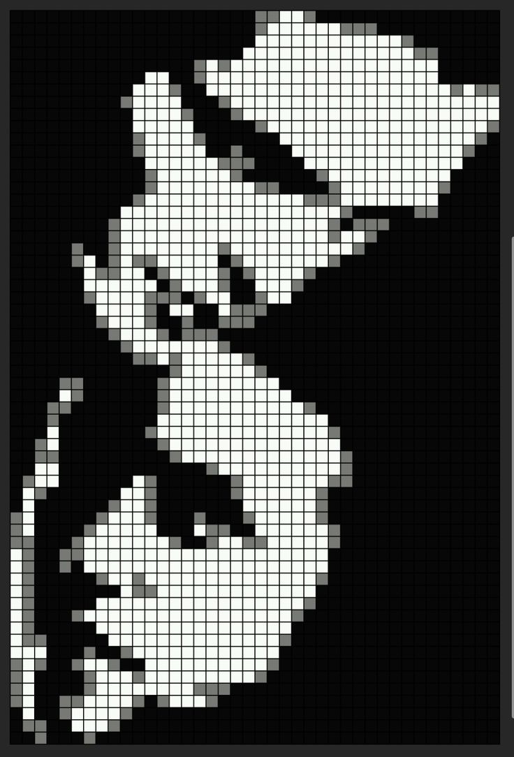 a cross stitch pattern with a skull on it