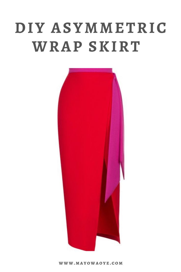 Asymmetrical wrap skirt DIY tutorial Asymmetrical Wrap Skirt Pattern, Easy Wrap Skirt Pattern Sew, How To Sew Wrap Skirt, Diy Wrap Skirt No Sew, Asymmetrical Skirt Outfit Classy, Asymmetrical Wrap Skirt, Sarong Skirt Pattern, Scarf Skirt Wrap Diy, Long Wrap Skirt Pattern