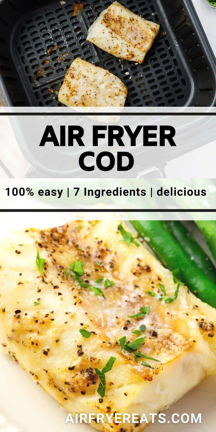 an air fryer with the words air fryer god on it and two pictures of food