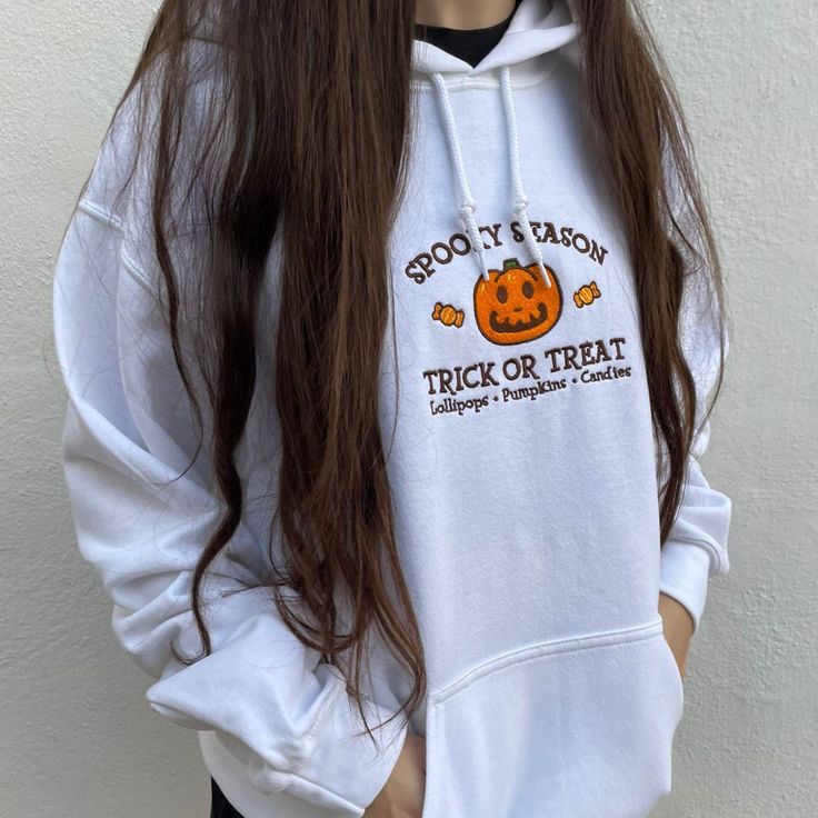 Jack Spooky Season Hoodie 50% cotton / 50% polyester Hand wash cold Unisex (check the size guide) Exclusive embroidered design by Petimint See Shipping policy and Refunds. Fall Cotton Hooded Hoodie, Cotton Hooded Hoodie For Fall, Casual Halloween Sweatshirt With Drawstring Hood, Fall Cotton Hooded Sweatshirt, White Hoodie For College In Fall, Halloween Cotton Sweatshirt With Adjustable Hood, College Fall Sweatshirt With Adjustable Hood, Halloween Cotton Hoodie With Adjustable Hood, Casual Halloween Hoodie With Letter Print