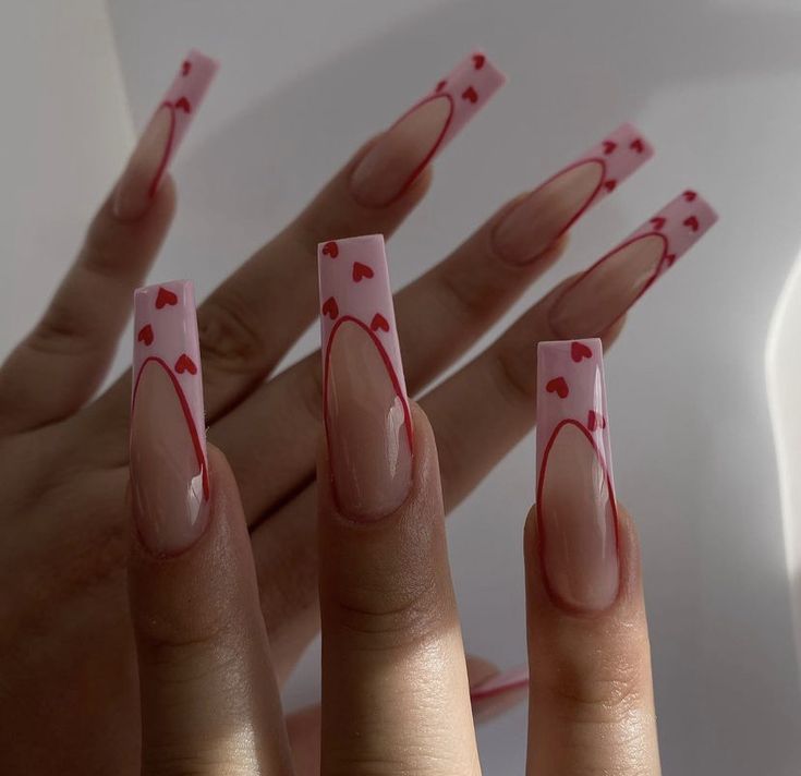 Nails Board, Vday Nails, Nail Goals, Valentines Day Nails, Red Valentine, February Nails, Simple Acrylic Nails, Finger Tips, Acrylic Nails Coffin Short