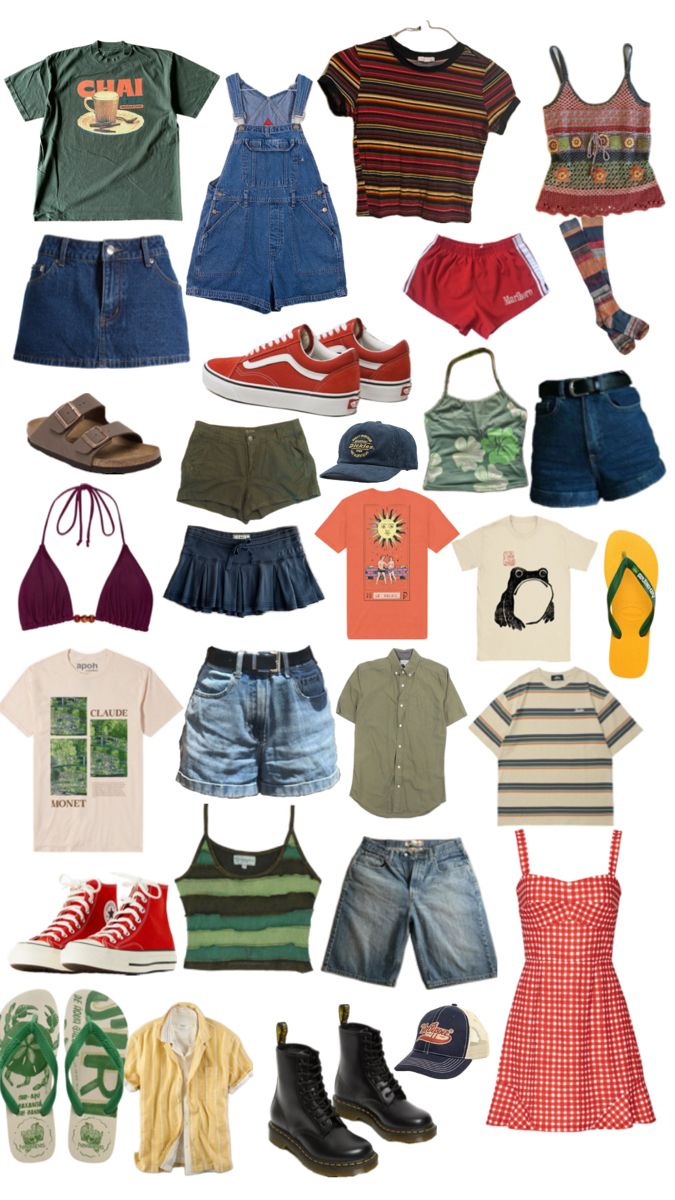 Summer!! Summer Camp Aesthetic Outfits, Camping Aesthetic Outfits, Summer Camp Aesthetic, Camp Aesthetic, Dark Academia Outfit, Fits Aesthetic, Boho Style Outfits, Quirky Fashion, Looks Vintage