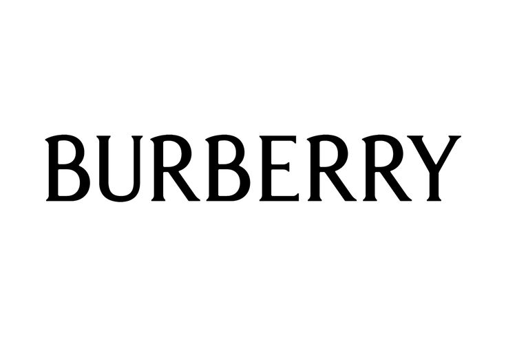 the word burbery is written in black on a white background with an image of a