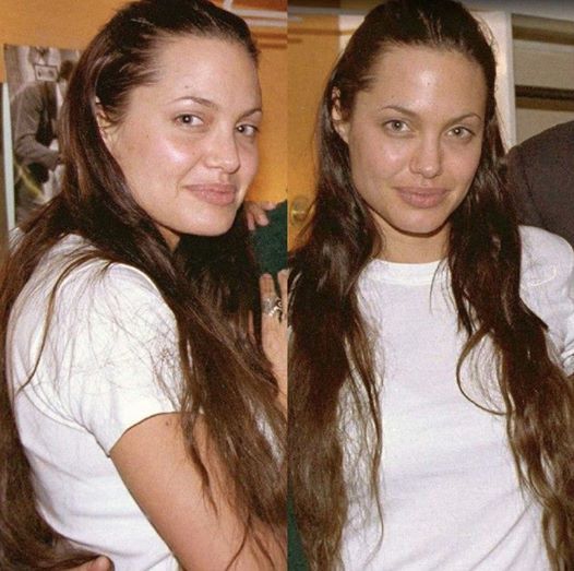 Angelina Jolie No Makeup, Angelina Jolie Hair, Angelina Jolie Makeup, Models Without Makeup, Eyebrow Trends, Celebs Without Makeup, Makeup Photos, Angelina Jolie Photos, No Makeup