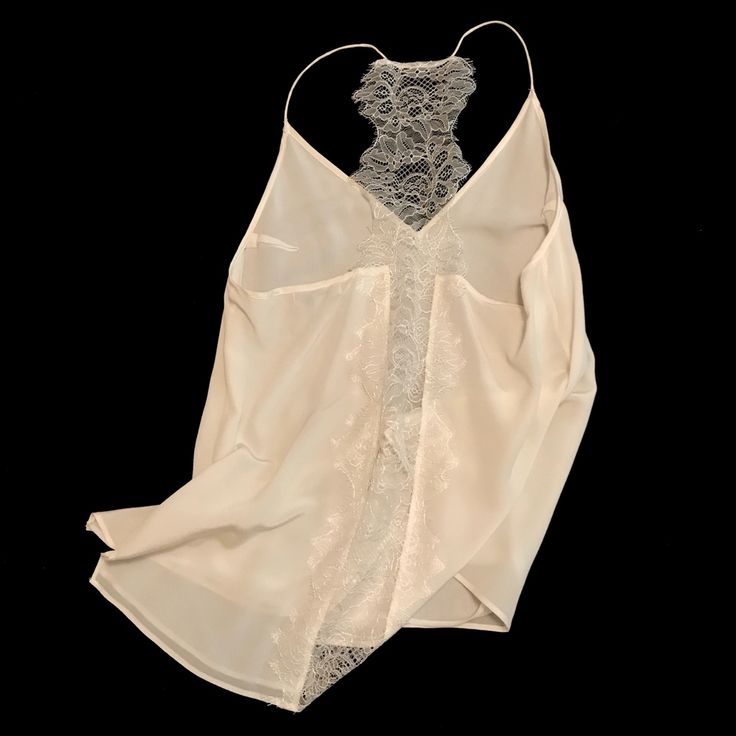 Cami Nyc Silk Camisole With Built In Slip. V Front With Beautiful Lacework Down The Back. Loose Fitting Body With Spaghetti Straps. Maybe Worn Once? Looks Brand New No Snags No Stains. Feminine Camisole With Built-in Bra For Vacation, Elegant Sleeveless Lace Top With Built-in Bra, Chic Lace Cami Top With Built-in Bra, Chic Sleeveless Lace Top With Built-in Bra, Chic Summer Lace Top With Built-in Bra, Feminine Delicate Lace Camisole, Feminine Delicate Lace Camisole Tank Top, Lace Camisole With Tank Straps For Summer, Lace Daywear Camisole