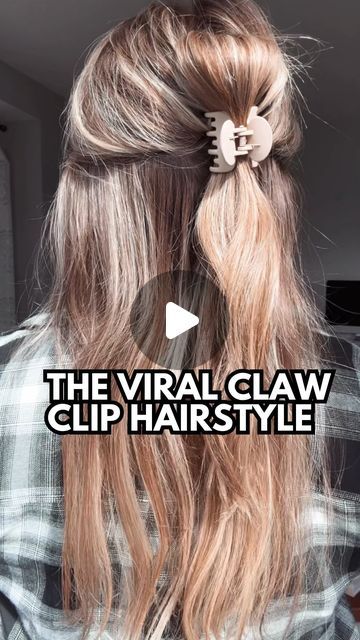 Easy Hair Tutorials | Hairstyles | Hair Growth on Instagram: "Save this viral claw clip hairstyle for fall! 💁🏼‍♀️ 

In case you’re new here, I’m Mandi! 👋🏻 Think of me as your virtual hair bestie, here to help you with easy ways to style, grow and uplevel your hair. 💕

If you haven’t yet, dm me for a 🆓 hair consult where I’ll design a custom personalized haircare regimen and routine just for you, specific to your hair type, goals and needs! 🙌🏻

Hugs + Happy Hair 🥂

#hairhack #hairstyles #hairstyle #halfup #halfuphalfdown #halfuphalfdownhairstyle #clawclip #clawcliphairstyle #easyhair #easyhairstyles #fallhair #hairtrends" Half Up Half Down Hairstyles Clawclip, Clip Ideas For Hair, Claw Clip Hairstyles Volume, How To Pull Hair Back With A Clip, Ways To Clip Your Hair Back, Bow Claw Clip Hairstyle, Half Up Hair With Clip, Clip Half Up Hairstyles, Claw Clip Hairstyles Half Up