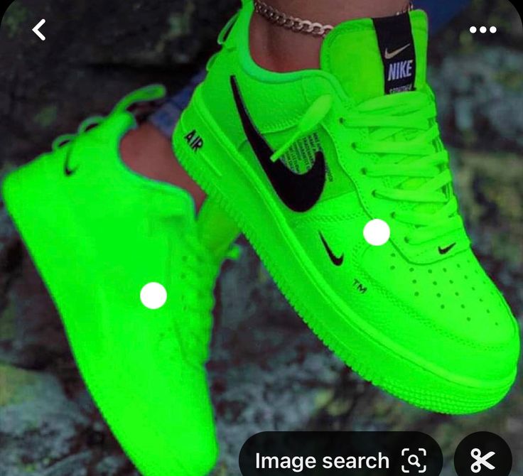 Neon Air Force 1, Lime Green Nike Shoes, Nike Style Outfit, Neon Nike Shoes, Custom Jordan Shoes, Nike Shoes Women Fashion, Cute Shoes For Women, Air Force Shoes, Sneak Attack