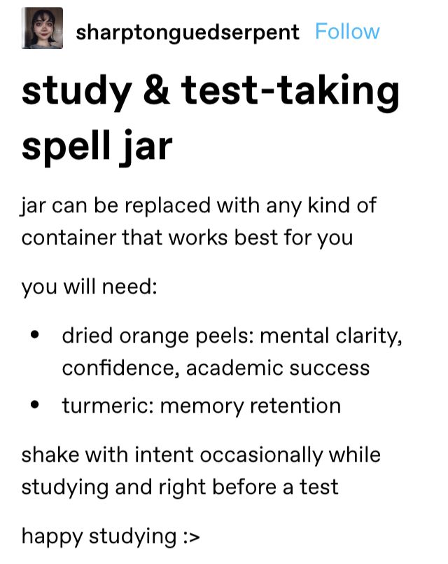 Exam Success Spell Jar, Spell For Passing A Test, Spells For School Success, Spells For Exams, Witch Spell To Pass An Exam, Pass Test Spell, Spells For College Students, Spells For Exam Success, Witchcraft Good Grades