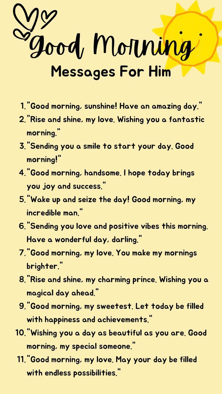 11 good morning messages for him Good Mrng Quotes For Him, Sweet Message For Crush, New Relationship Texts For Him, Boyfriend Messages For Him Short, Cute Massage Boyfriend, Thinking Of You Messages For Him, Mirror Messages For Him, Short I Love You Messages For Him, Goodmoring Message For Boyfriend