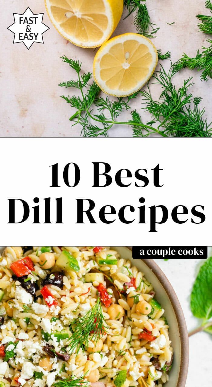 the top 10 best dill recipes in this postcard are lemons, carrots, and parsley