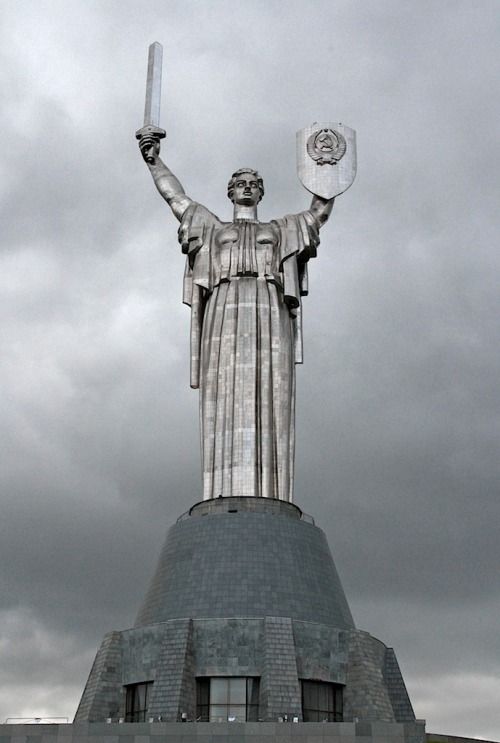 ASSertive DISCIPLINE “ Mother Motherland statue, part of the World War II memorial in Kiev, Ukraine. The memorial commemorates the German invasion of the Soviet Union starting in Ukraine in 1940, and the civilians who helped and gave their lives to... Soviet Monuments, Soviet Art, The Soviet Union, Kiev Ukraine, Soviet Union, Eastern Europe, Kiev, 3d Design, Statue Of Liberty