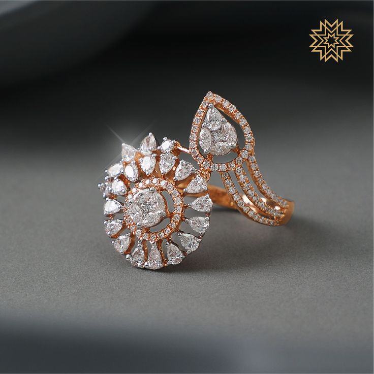 Exotic Diamond Jewellery Designs Of This Season! • South India Jewels Cocktail Diamond Rings Unique, Solitaire Ring Designs Unique, Real Diamond Rings Unique, Rings Diamond Unique, Diamond Ring Designs Unique, Cocktail Rings Diamond, Borivali Mumbai, Manubhai Jewellers, Solitaire Ring Designs