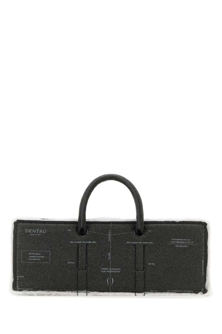 Grey Leather Otto Handbag from Dentro Designer Rectangular Travel Bag For Shopping, Designer Rectangular Case Bag For Everyday Use, Rectangular Satchel With Detachable Strap For Shopping, Rectangular Box Bag With Top Carry Handle For Shopping, Rectangular Shopping Bag With Detachable Strap, Designer Travel Bag With Rectangular Case, Shopping Shoulder Bag With Detachable Strap And Rectangular Case, Travel Box Bag With Top Handle, Designer Rectangular Satchel For On-the-go