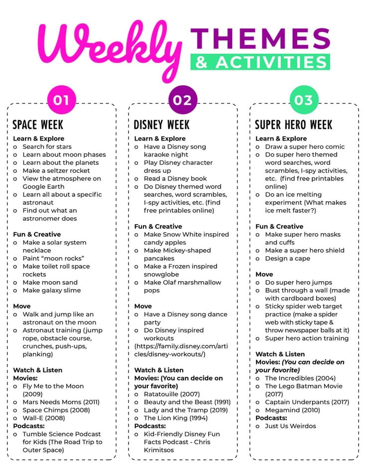 the disney and mickey vacation checklist is shown in pink, green, and blue