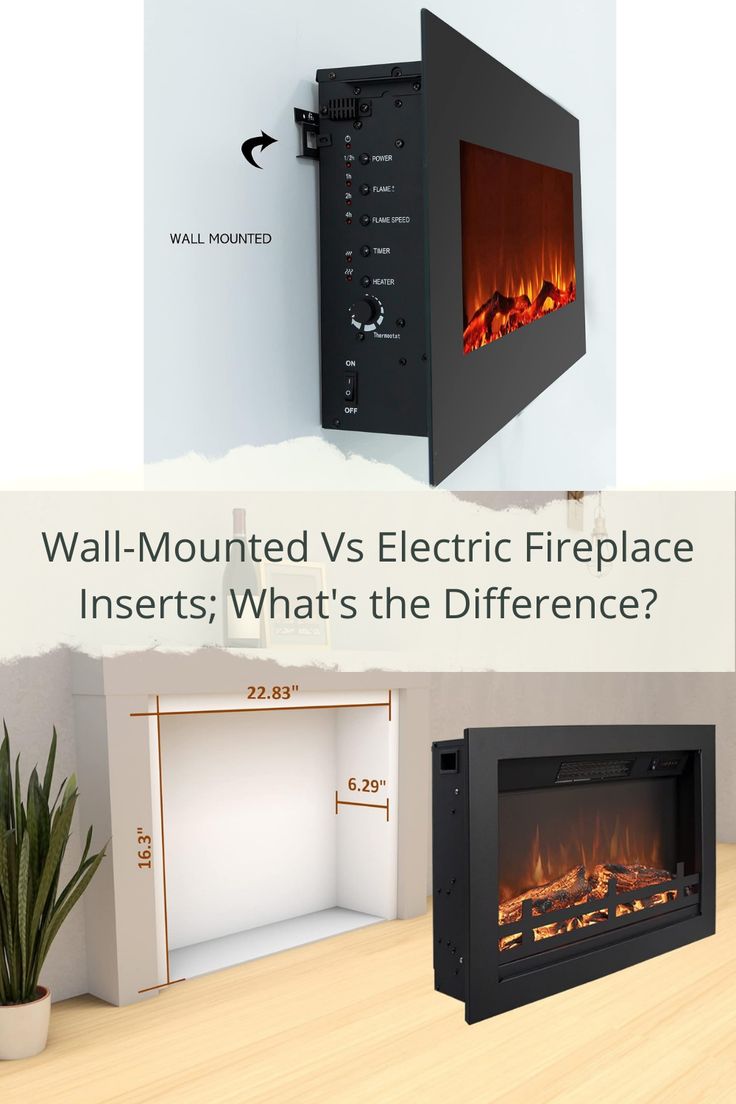 the wall mounted electric fireplace inserts, what's the difference? and how to use them