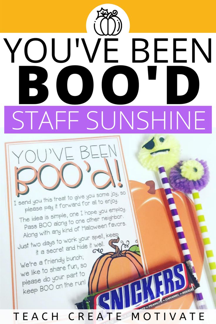 you've been bood staff sunshine sign with some candy on it and the words, you've been bood