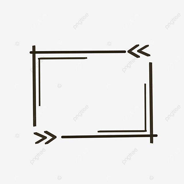 an arrow pointing to the right with a square frame on it, line art, arrows,