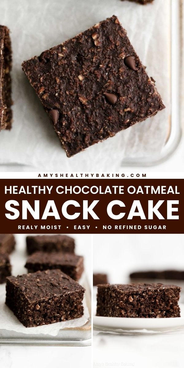 Dig right into this Healthy Chocolate Oatmeal Snack Cake! Moist and rich in flavor, this chocolate oatmeal cake is also a morning breakfast idea you'll absolutely love. Save this healthy baking idea and enjoy this tasty snack recipe — or add it to your next brunch party menu! It's perfect for that too! Chocolate Breakfast Cake, Snack Ideas List, Party Snacks Sweet, Chocolate Oatmeal Cake, Healthy Chocolate Oatmeal, Healthy Bagels, Low Calorie Sweet Snacks, Low Carb Sweet Snacks, Protein Bars Healthy