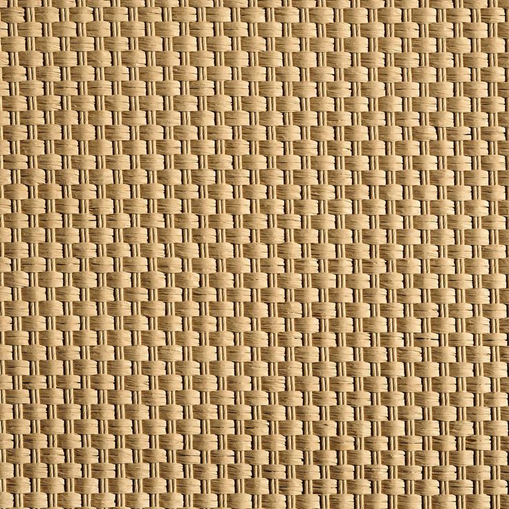 a close up view of a woven fabric textured with wicker pattern in natural colors