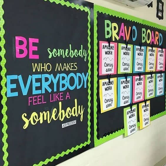 a bulletin board with some writing on it