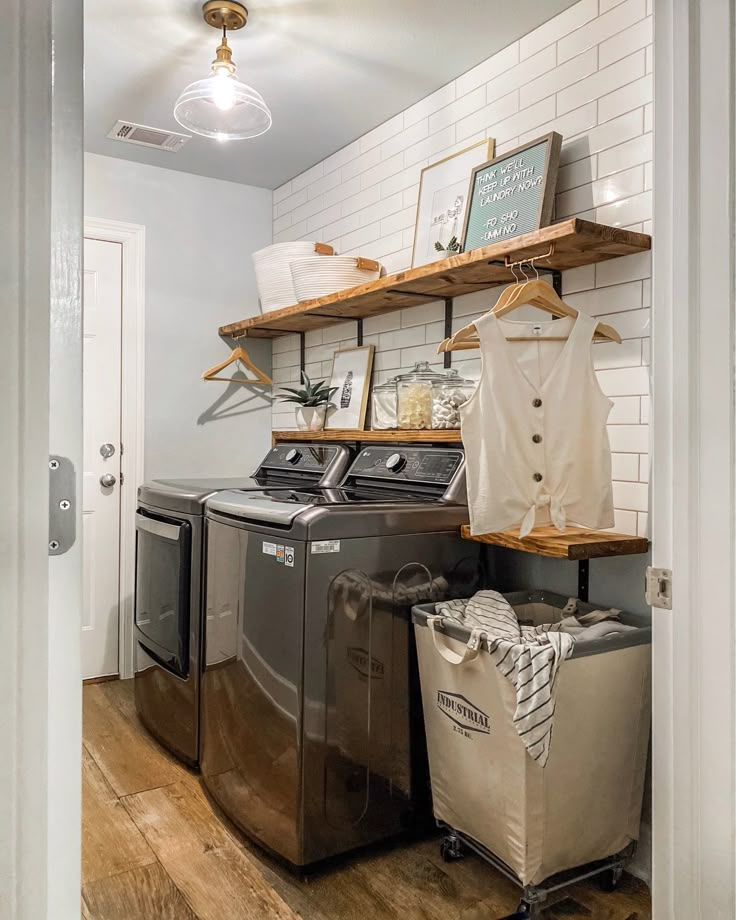 the laundry room is clean and ready for us to use