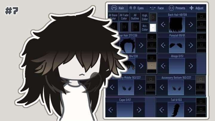 an anime character with long black hair and dark eyes in front of a computer screen