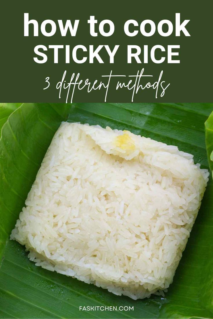 A sticky rice in banana leaf, showcasing its glutinous texture and potential as a versatile ingredient. How To Make Sweet Sticky Rice, Sweet Glutinous Rice Recipe, How To Cook Glutinous Rice, How To Make Sticky Rice With Normal Rice, What To Eat With Sticky Rice, How To Cook Sticky Rice, How To Make Sticky Rice On The Stove, Coconut Sticky Rice Recipe, Sticky Rice Stove Top