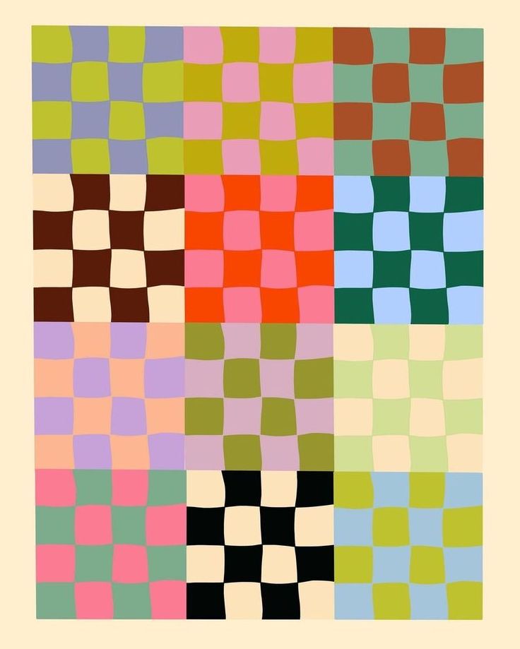 four different colored squares are arranged in the same square pattern, each with an individual's own image