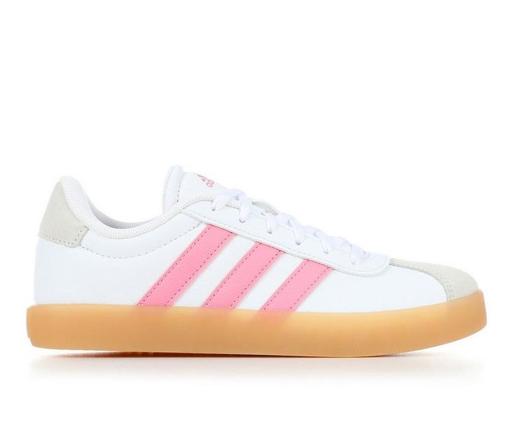 Girls' Adidas Big Kid VL Court 3.0 Sneakers Adidas Kids Shoes, Kids Tennis Shoes, Cute Adidas, Jellycat Stuffed Animals, Sneakers For Kids, White Nike Shoes, Preppy Shoes, Adidas Girl, Shoe Inspo