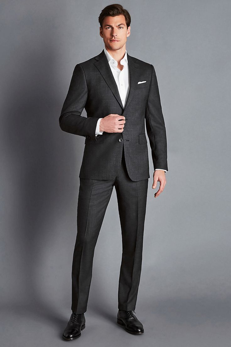 How to Style Dark Grey Suit Men Charcoal Grey Suit Men, Grey Suit Men, Dark Gray Suit, Charcoal Gray Suit, Interview Attire, Charcoal Suit, Prom 2024, Travel Size Beauty Products, Charles Tyrwhitt