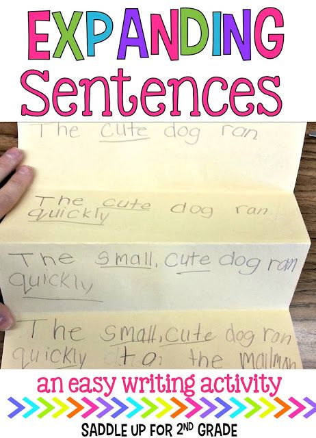 an easy writing activity for kids to use with the text expand and write sentences