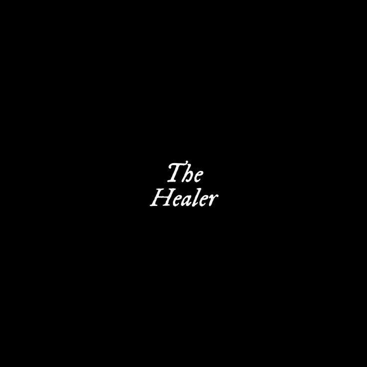 the title for the album'the healer'written in white on a black background