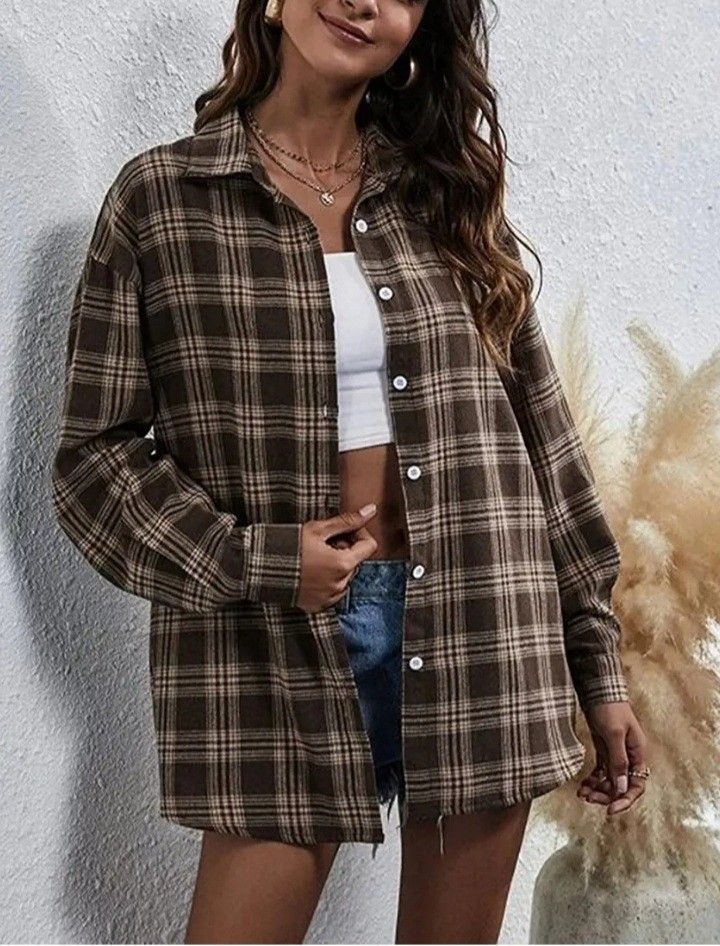 Link given. Buffalo Plaid Shirt, Drop Shoulder Shirt, Plaid Shirt Women, Jackets Casual, Oversized Button Down Shirt, Womens Flannel Shirt, Plaid Cardigan, Oversized Flannel, Plaid Shirts