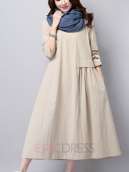 Pleats Fashion, Linen Casual Dress, Pleated Fashion, Sukienki Plus Size, Cheap Dress, Linen Fashion, China Dress, Linen Casual, Fashion Nova Dress