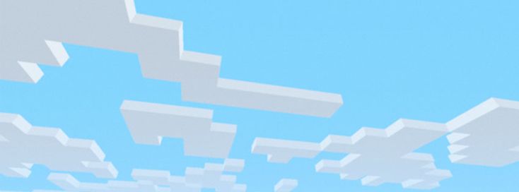 the sky is filled with white clouds in this pixel art photo taken on an iphone