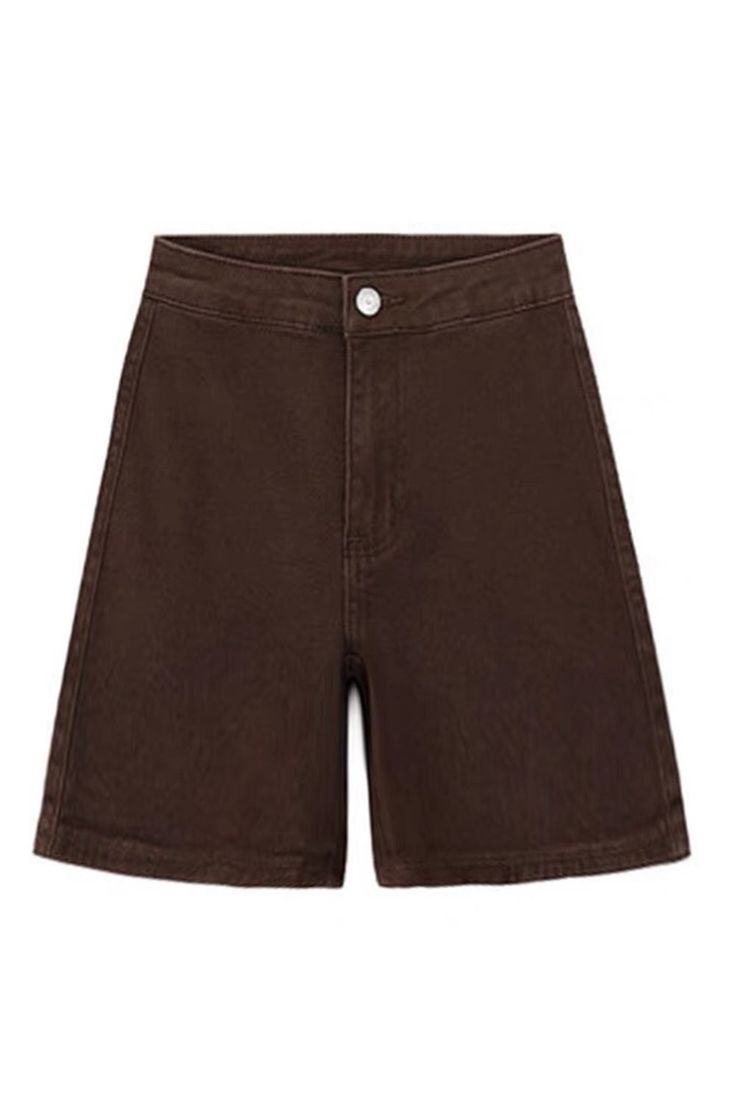 brown denim bermuda shorts, high waisted shorts, brown shorts png, boogzel clothing High Waist Brown Bottoms, Casual High Waist Brown Shorts, Brown Shorts With Pockets And Short Inseam, Trendy Brown Jean Shorts With Pockets, Trendy Brown Shorts With Short Legs, Brown Knee-length Shorts With Pockets, Casual Brown Short Pants, High Waist Brown Jean Shorts With Pockets, Brown High Waist Jean Shorts With Pockets