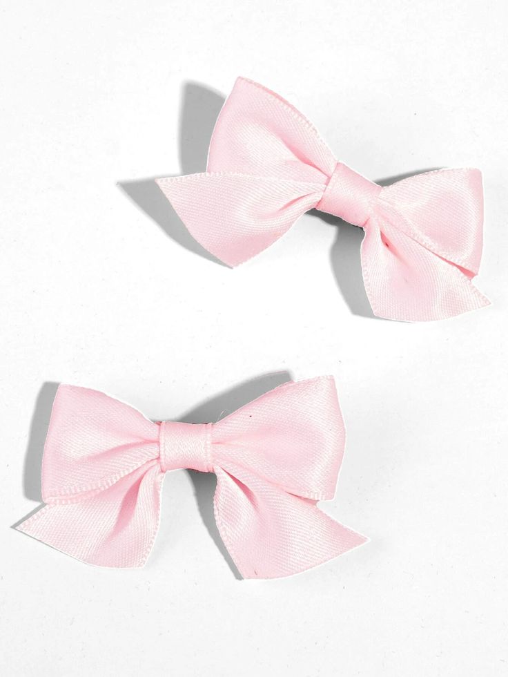 2pcs Bow Decor Hair Clip | SHEIN USA Chic Black Outfits, Pink Hair Accessories, Light Pink Hair, Coquette Core, Pink Hair Clips, Alligator Hair Clip, Pink Head, Pink Hair Bows, Kawaii Hairstyles