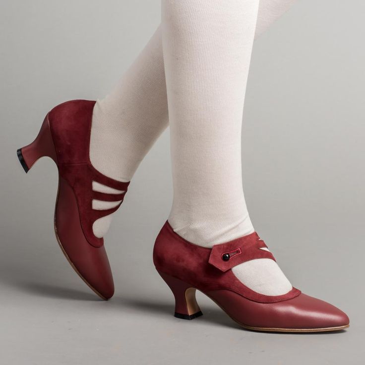 PRE-ORDER Mae Edwardian Shoes (Red)(1900-1925) – American Duchess Red Vintage Shoes, Edwardian Shoes, Walking Gear, American Duchess, Historical Shoes, Outlander Claire, Edwardian Era, The 20th Century, Historical Fashion