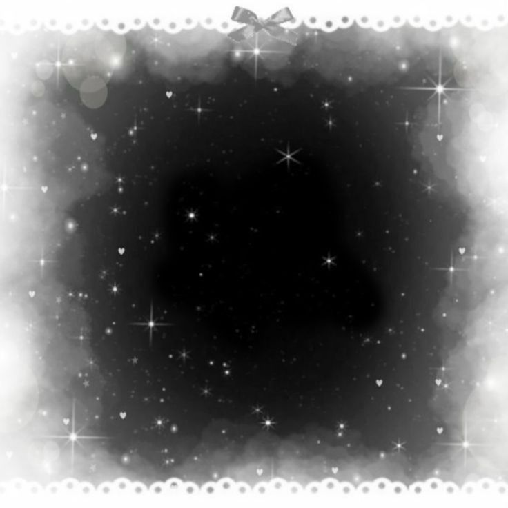 a black and white photo frame with stars in the background