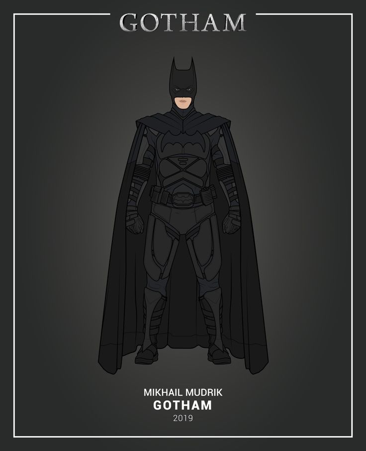 the batman costume is shown in black and white, with text that reads'gotham '