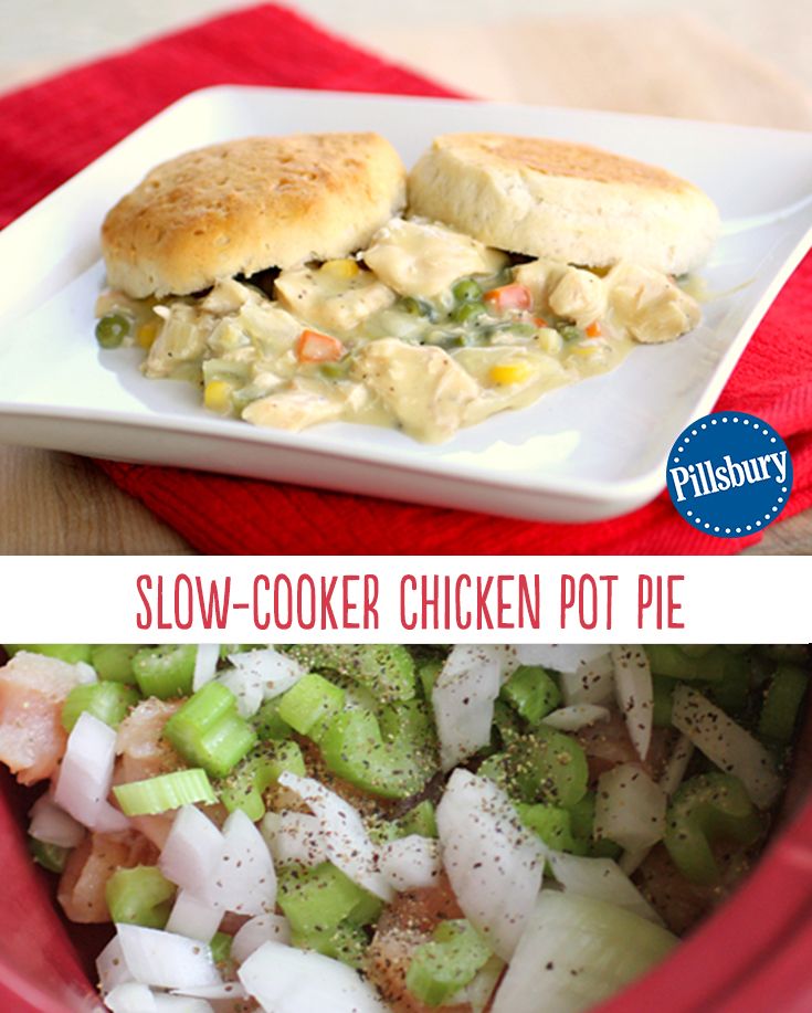 this slow cooker chicken pot pie is the perfect side dish