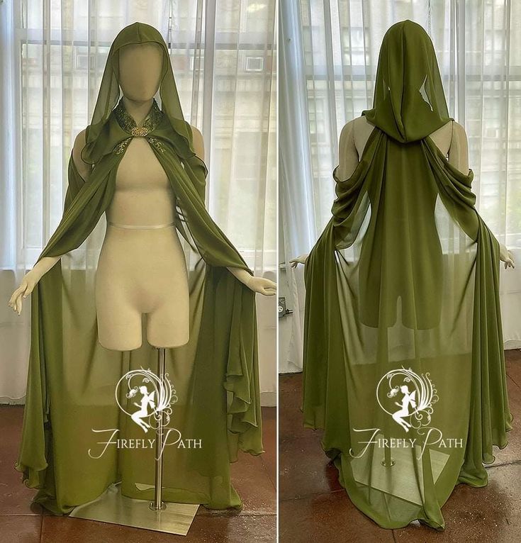 Fantasy Capes, Elven Cape, Firefly Path, Cape With Hood, Elf Dress, Fair Outfits, Fest Outfits, Elf Clothes, Elf Costume