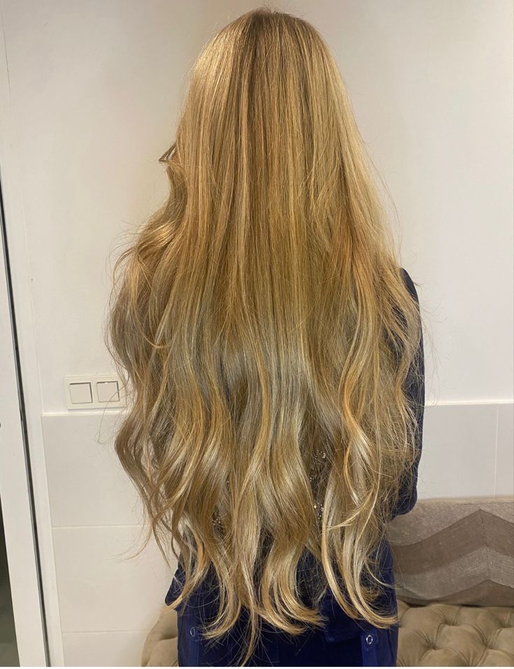 #longhair #longhairstyle #hair #aesthetichair #fashion Long Hair Inspiration Straight, Healthy Long Blonde Hair, Long Dark Blonde Hair With Layers, Long Healthy Blonde Hair, Long Blonde Hair Wavy, Dark Blonde Long Hair, Extra Long Blonde Hair, Long Thick Blonde Hair, Long Blonde Hair Aesthetic