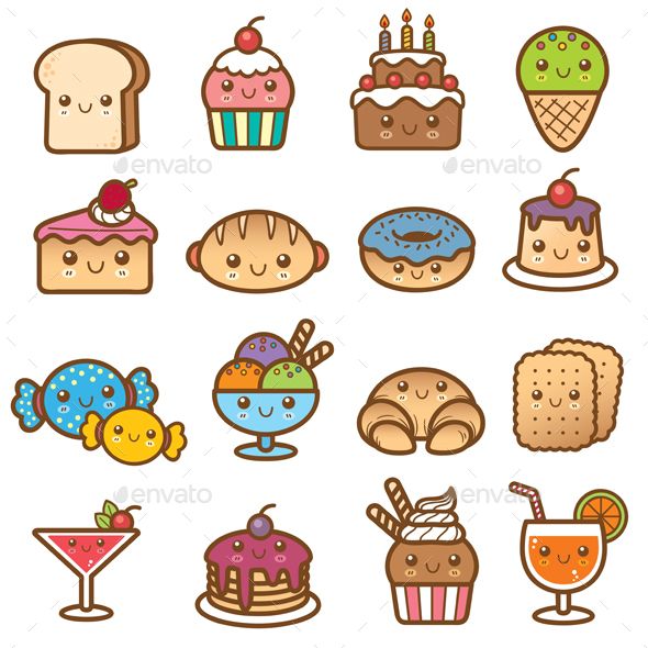 different kinds of cakes and desserts - food objects