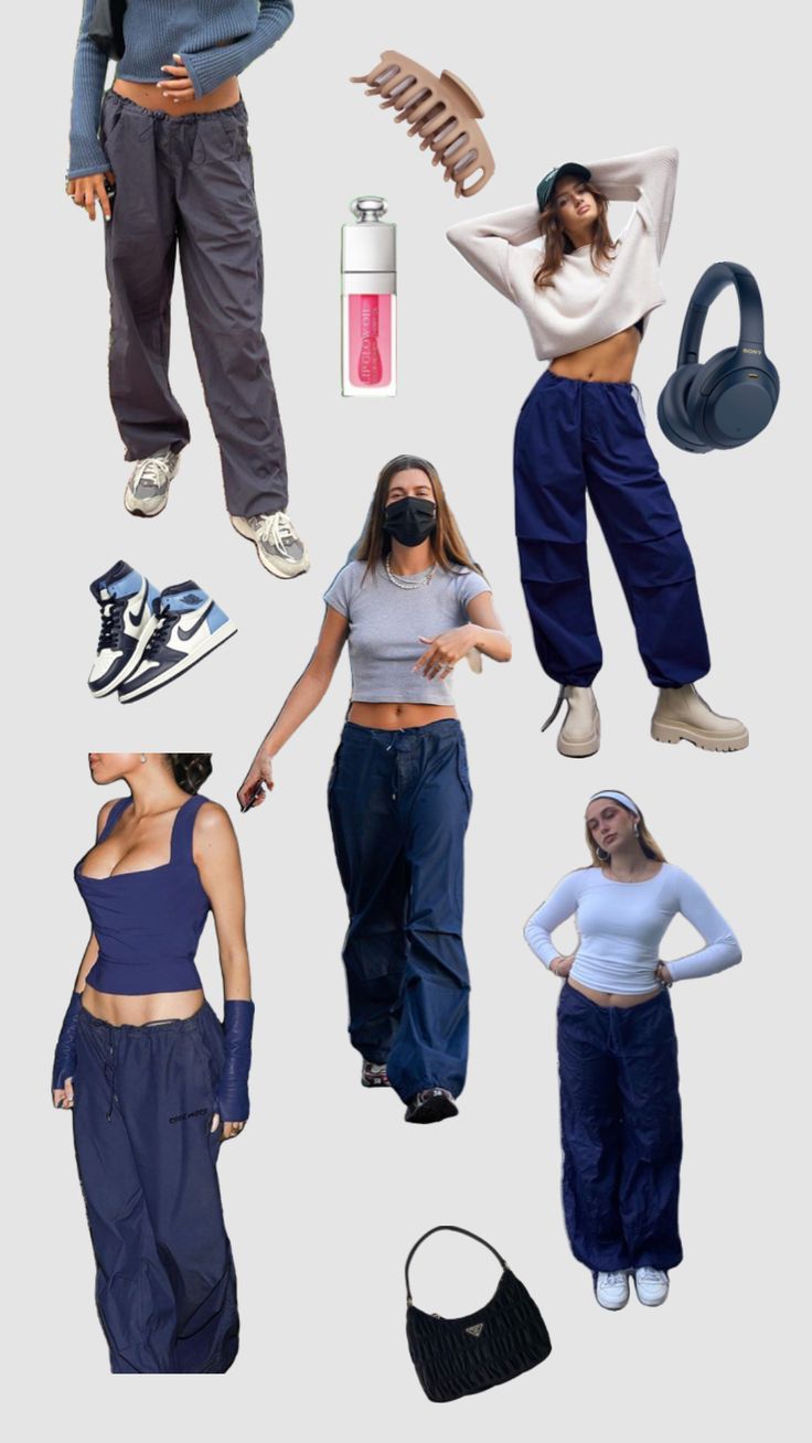 Blue Cargo Jeans Outfit Aesthetic, Blue Cargos Outfit Women, How To Style Navy Blue Cargo Pants, Navy Cargo Outfit, Blue Cargo Pants Outfit Winter, Navy Cargos Outfits, Outfits With Blue Cargo Pants, How To Style Blue Cargo Pants, Blue Cargos Outfit