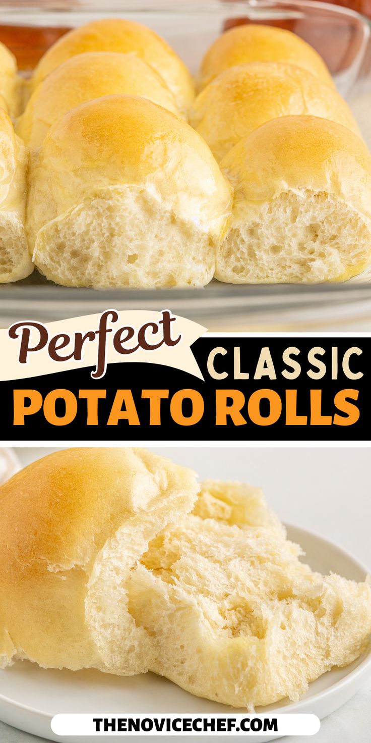 the perfect classic potato rolls recipe is made with only two ingredients and it's so easy to make