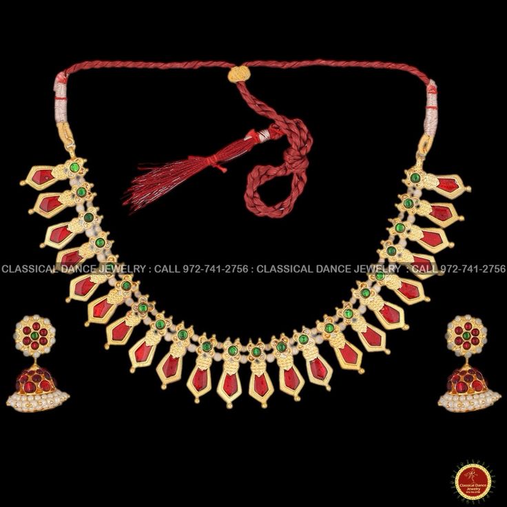 Design by Classical Dance Jewelry® -- Colorful And Designer Beautiful Necklace Set For Women.You Can Wear this Necklace Set In Parties, Engagement, Weddings, Birthdays And Many Occasion As You Like. -- Handmade Indian Item. Every Necklace Studded Beautifully in Enamel And Gold Finish. -- Especially For Bharatnatyam And Kuchipudi Dance Performances. ❇️ Imitation Jewelry by nature is little soft compared to real jewelry so little shape variations and dents could happen during shipping even after taking complete care in packing ❇️ Imitation Jewelry items by nature will show slight discolorations around soldering or embossed designs areas and black spots. ❇️ Imitation Jewelry piece is arranged with special thread to have maximum flexibility. ❇️ These are very delicate in nature and it is expec 22k Gold Meenakari Temple Necklace For Puja, 22k Gold Meenakari Temple Necklace For Celebrations, Ceremonial Meenakari Temple Jewelry Sets, Temple Jewelry Meenakari Necklace For Puja, 22k Gold Temple Necklace For Navratri Celebration, Celebration 22k Gold Temple Necklace With Meenakari, Traditional 22k Gold Temple Necklace For Festive Occasions, Temple Jewelry Necklace With Meenakari For Puja, Temple Jewelry Necklaces With Meenakari For Puja